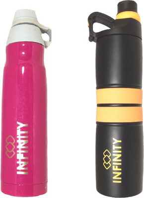 

Infinity Standard 1000 ml Water Bottles(Set of 2, Multi Colour)