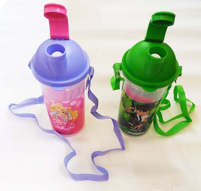 

Tupperware Printed 400 ml Water Bottles(Set of 2, PINK, GREEN)
