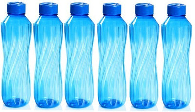 

Pearlpet Leher 1000 ml Water Bottles(Set of 6, Sea Blue)