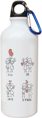 

SKY TRENDS Opaque Series 600 ml Water Bottle(Set of 1, White)