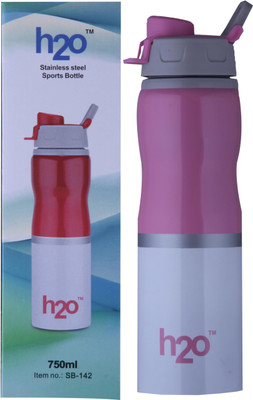 

H2O Sports Bottle 750 ml Water Bottle(Set of 1, Pink)
