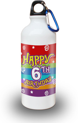 

Sky Trends Gift 6th Happy Birthday 600 ml Water Bottle(Set of 1, White)