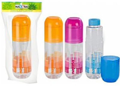 

Nayasa Chill Pill 1000 ml Water Bottles(Set of 3, Orange, Pink, Blue)