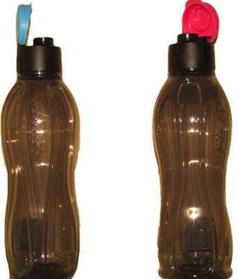 

Tupperware Flip Top 500 ml Water Bottles(Set of 2, Black)