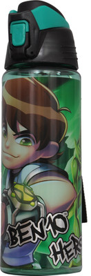 Cartoon Network Ben 10 600 ml Water Bottle(Set of 1, Green, Black)