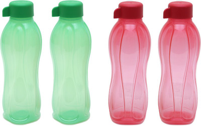 

Tupperware Bottle 500 ml Water Bottles(Set of 4, Red, Green)