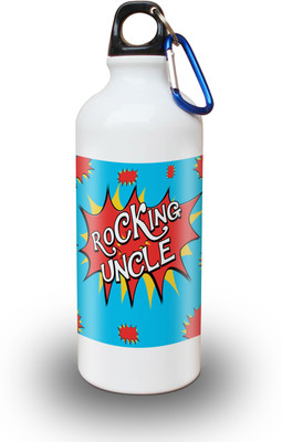 

Sky Trends Gift Rocking Uncle Gifts For Uncle 600 ml Water Bottle(Set of 1, White)