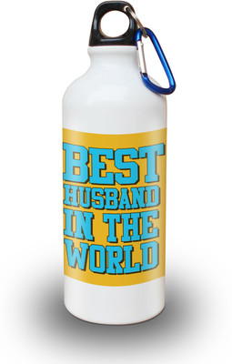 

Sky Trends Gift Best Husband In The World Gifts For Husband Valentine 600 ml Water Bottle(Set of 1, White)