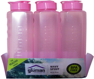 

Shreejee TRANSPARENT 1000 ml Water Bottles(Set of 6, PINK)