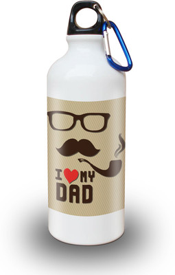 

Sky Trends Gift I Love My Dad Gifts For Fathers 600 ml Water Bottle(Set of 1, White)