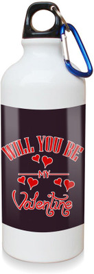 

Sky Trends Gift Will You Be My Valetine White Sipper Bottle 600 ml Water Bottle(Set of 1, White)