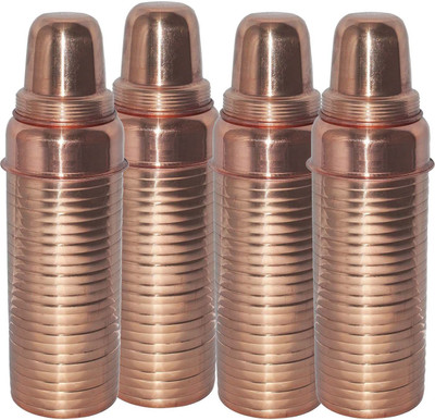 

Terashopee Opaque 800 ml Water Bottles(Set of 4, Gold)