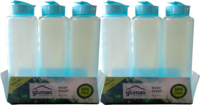 

Shreejee TRANSPARENT 1000 ml Water Bottles(Set of 6, BLUE)