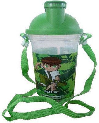 

Tupperware SINGLE 400 ml Water Bottle(Set of 1, GREEN, TRANSPARENT)
