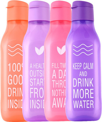 Tupperware Garrafas de água Fliptop de 500 ml, conjunto de 4, cores Tupperware Garrafas de água Fliptop de 500 ml, conjunto de 4, cores