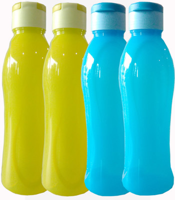 

Shreejee FLIP TOP 1000 ml Water Bottles(Set of 4, BLUE N YELLOW)