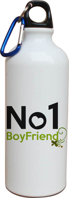 63% OFF on TIED RIBBONS No 1 BoyFriend Printed Gift for Boy friend 600 ml Water Bottle(Set of 1, White)