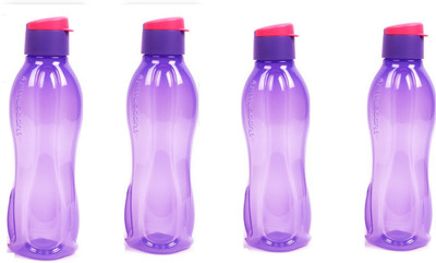 

Tupperware Cap 750 ml Water Bottles(Set of 4, Purple, Red)