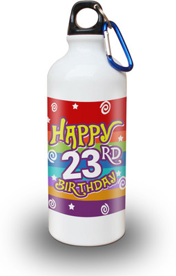 

Sky Trends Gift 23rd Happy Birthday 600 ml Water Bottle(Set of 1, White)