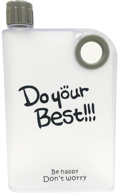 

Chrome Square 380 ml Water Bottle(Set of 1, Grey)