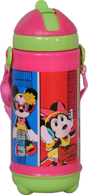 

Disney Minnie Mouse 420 ml Water Bottle(Set of 1, Pink)
