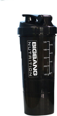 

Bigbang Nutrition Protein Shaker 600 ml Water Bottle(Set of 1, Black)
