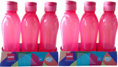 

Shreejee CLASSIC 1000 ml Water Bottles(Set of 6, RED)
