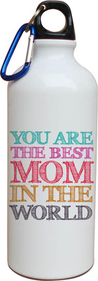 63% OFF on TIED RIBBONS You are the best Mom in the World Printed Gift 600 ml Water Bottle(Set of 1, White)