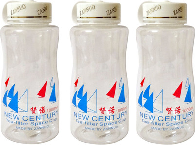 

Zannuo TRANSPARENT 1000 ml Water Bottles(Set of 3, WHITE)