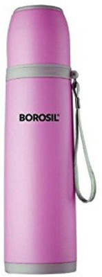 

Borosil Hydra Flair Stainless Steel Flask 500 ml Water Bottle(Set of 1, Pink)
