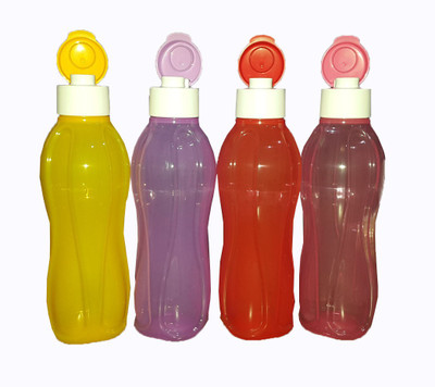 

Tupperware Fliptop Aquasafe 1000 ml Water Bottles(Set of 4, Multicolor)