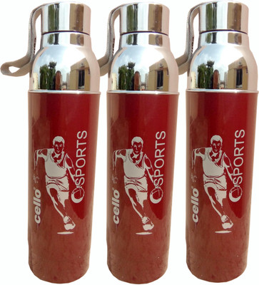 

Cello OPAQUE SERIES 1000 ml Water Bottles(Set of 3, Maroon)