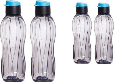 Tupperware Flip Top 1000 ml Water Bottles(Set of 2, Black)