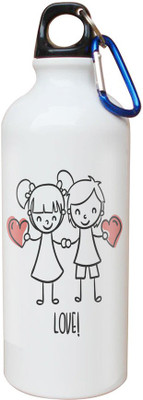 SKY TRENDS Opaque Series 600 ml Water Bottle(Set of 1, White)
