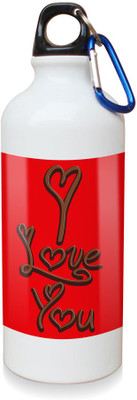 

Sky Trends Gift I Love You With Chocolate flavour White Sipper Bottle 600 ml Water Bottle(Set of 1, White)