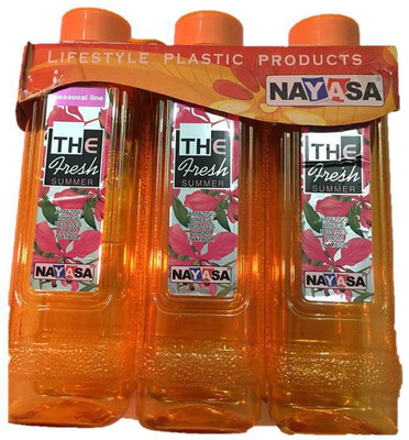 

Nayasa Nyasa Series 1000 ml Water Bottles(Set of 6, ORANGE)