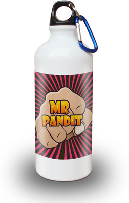 

Sky Trends Gift Mr Pandit Gifts For Friend 600 ml Water Bottle(Set of 1, White)