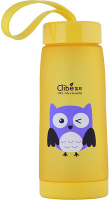 

Brio Bright Clibe - Owl - Life Is beautiful - DB - 1125, Unbreakable, Yellow 400 ml Water Bottle(Set of 1, Yellow)