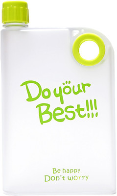 

Shridhar NoteBook 380 ml Water Bottle(Set of 1, White, Green)