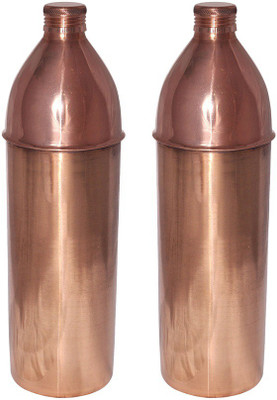 

ClickMart Easy Cap 850 ml Water Bottles(Set of 2, Brown)