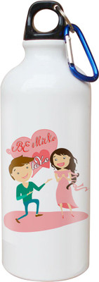 SKY TRENDS Opaque Series 600 ml Water Bottle(Set of 1, White)