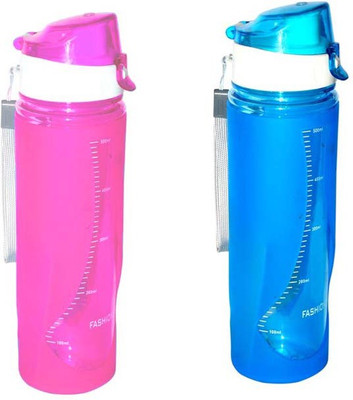 

Blossoms Opaque Series 500 ml Water Bottles(Set of 2, Multicolor)