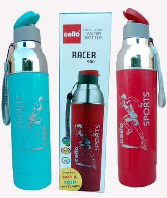 

Cello OPAQUE SERIES 900 ml Water Bottles(Set of 2, RED N BLUE)