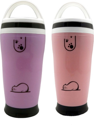 

Tuelip Opaque Series 300 ml Water Bottles(Set of 2, Multicolor)
