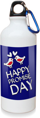 

Sky Trends Gift Happy Promise Day With Love Birds White Sipper Bottle 600 ml Water Bottle(Set of 1, White)
