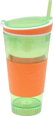 Bazaar Pirates Two In One Snack Bottle 500 ml(Green, Orange)
