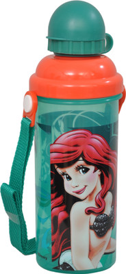 Disney Ariel 600 ml Water Bottle(Set of 1, Green:Orange) Disney Ariel 600 ml Water Bottle(Set of 1, Green:Orange)