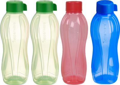 

Tupperware Aquasafe 1000 ml Water Bottles(Set of 4, Green, Red, Purple)