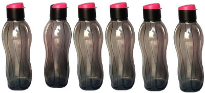 

Tupperware Aquasafe 750 ml Water Bottles(Set of 6, Black)