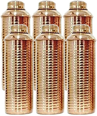 

Terashopee Opaque 800 ml Water Bottles(Set of 6, Gold)